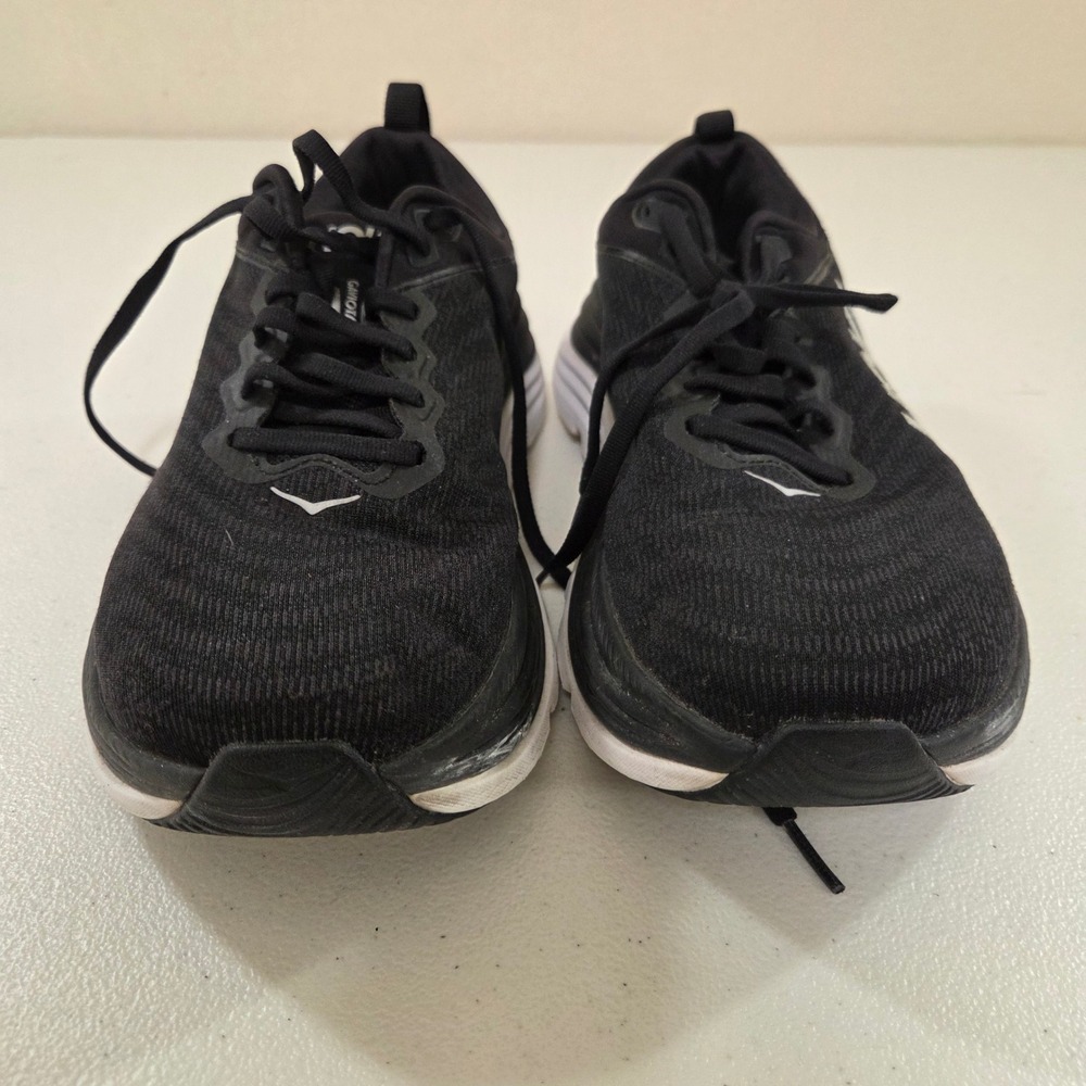 Hoka One One Gaviota 5 Black White Running Shoes Womens 8 Wide 8D 1134459 - Picture 2 of 6